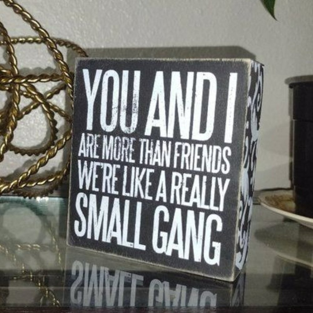 Box Sign Floral trimmed You and I size 4 x 4.5 x 1.75 in  Primitives by Kathy .